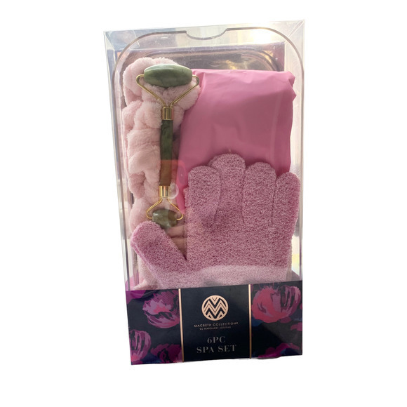 Macbeth Collection by Margaret Josephs 6 PC‎ Spa Set; Jade Roller turban gloves - Picture 1 of 5